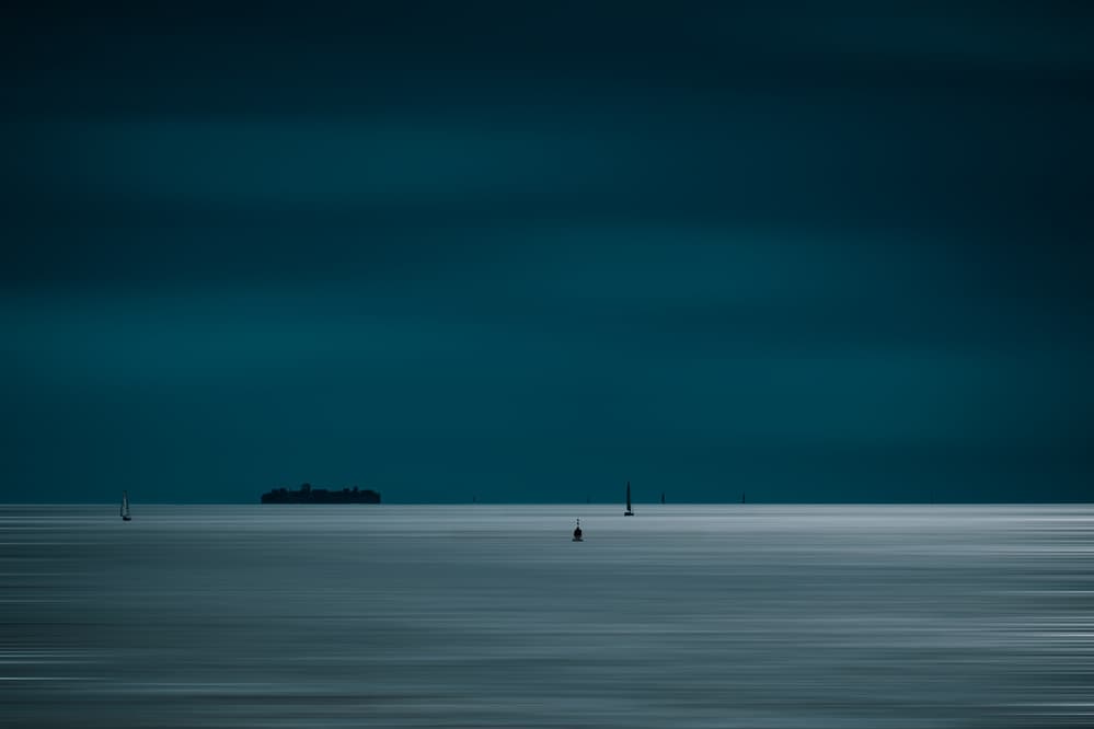 Evening Ocean Serenity by Bernardine de Laat — canvas wall art
