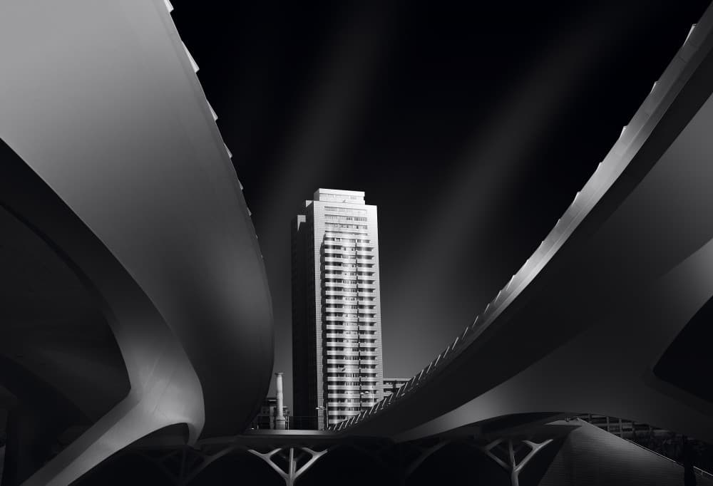 Sleek Urban Geometry by Helena GARCIA HUERTAS — canvas wall art