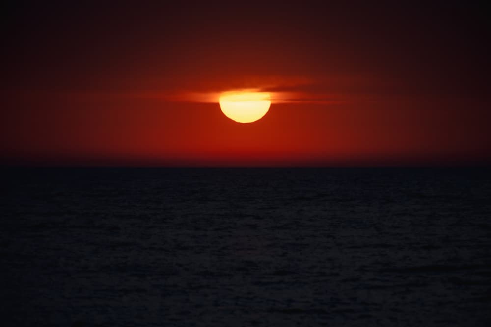 Fiery Ocean Sunset by Tal Paz-Fridman — canvas wall art