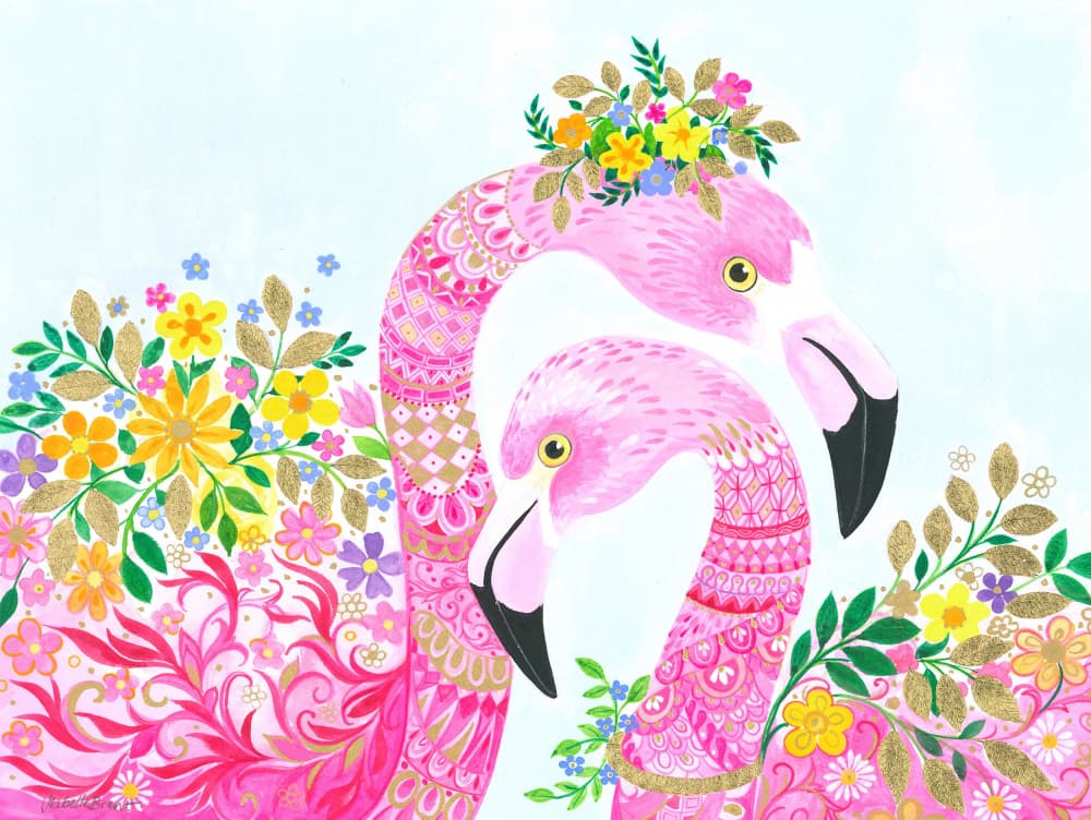 Colorful Floral Crowns by Isabelle Brent — canvas wall art