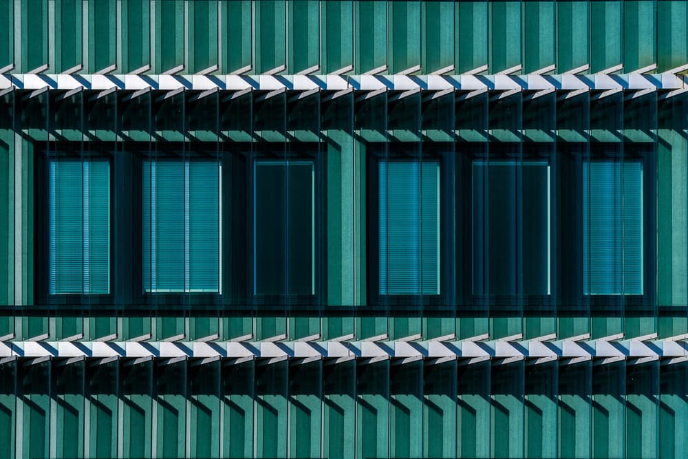 Modern Green Facade by Rolf Endermann — canvas wall art