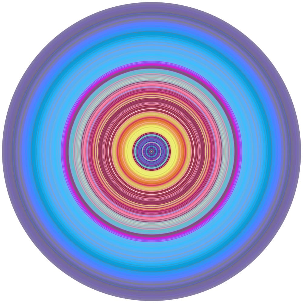 Vibrant Concentric Rings by PASLIER Morgan — canvas wall art