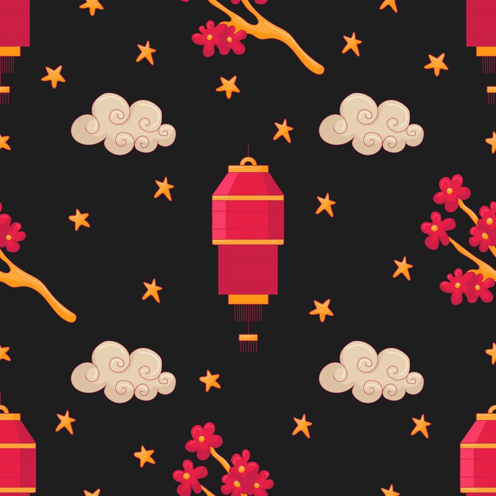 Chinese Lantern Night by Marika Barsrsind β canvas wall art
