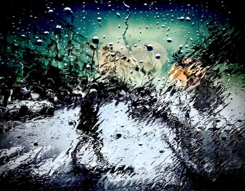 Night Rain Window by Mirela Momanu — canvas wall art