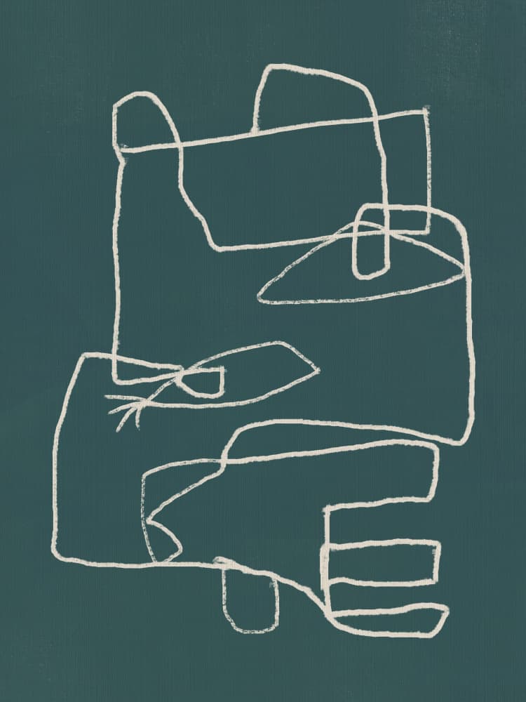 Abstract Line Profile by Little Dean — canvas wall art