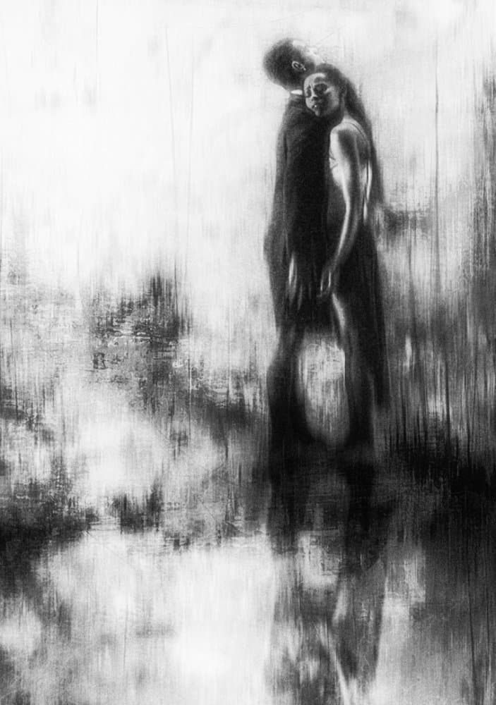 Tender Embrace Reflection by Charlaine Gerber — canvas wall art