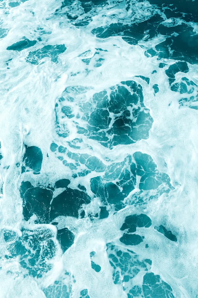 Turquoise Ocean Swirls by Amanda Abel — canvas wall art
