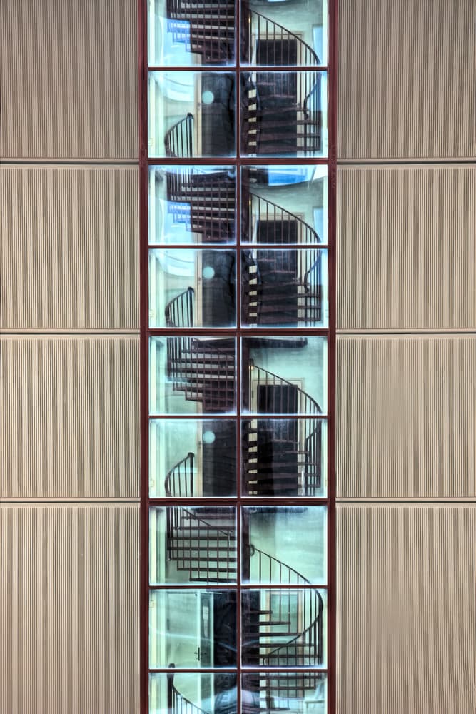 Stacked Spiral Staircases by Bruno Flour — canvas wall art