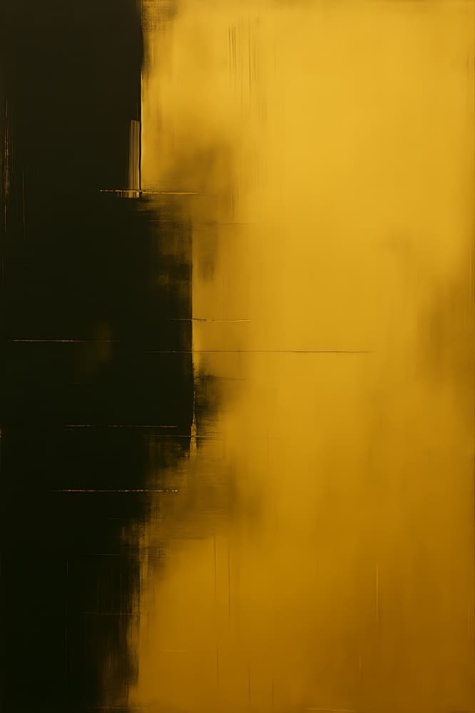 Golden Abstract Divide by HUGO — canvas wall art