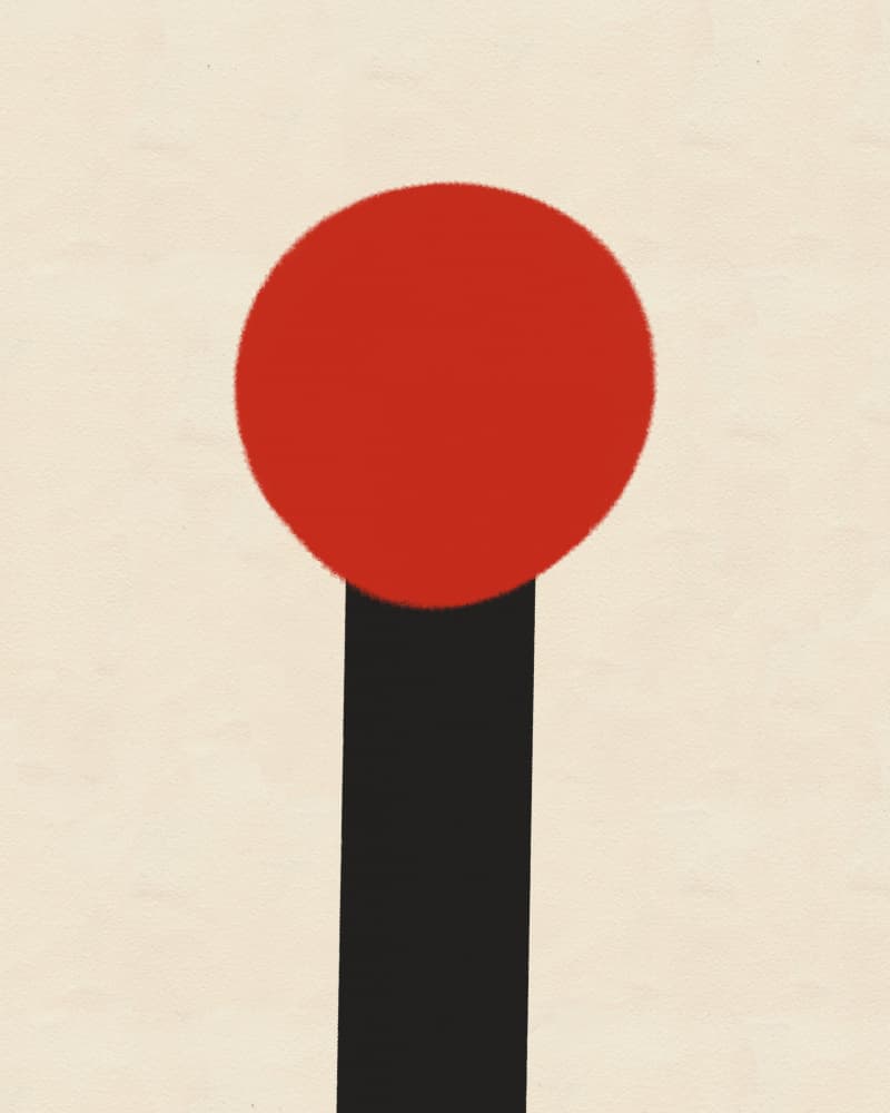 Red Circle Minimalist Design by Deepthi s — canvas wall art