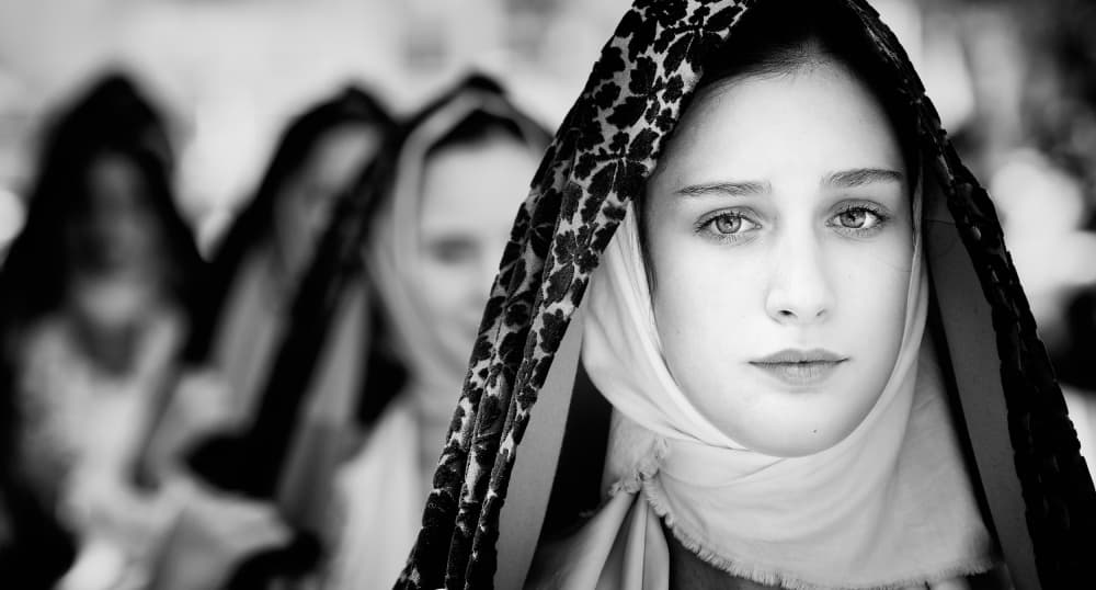 Pensive Traditional Woman by Giovanni Cavalli — canvas wall art