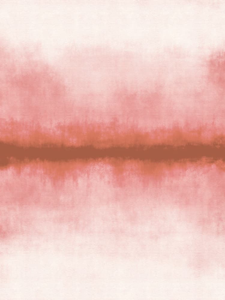 Soft Coral Watercolor Horizon by Dina Dankers — canvas wall art