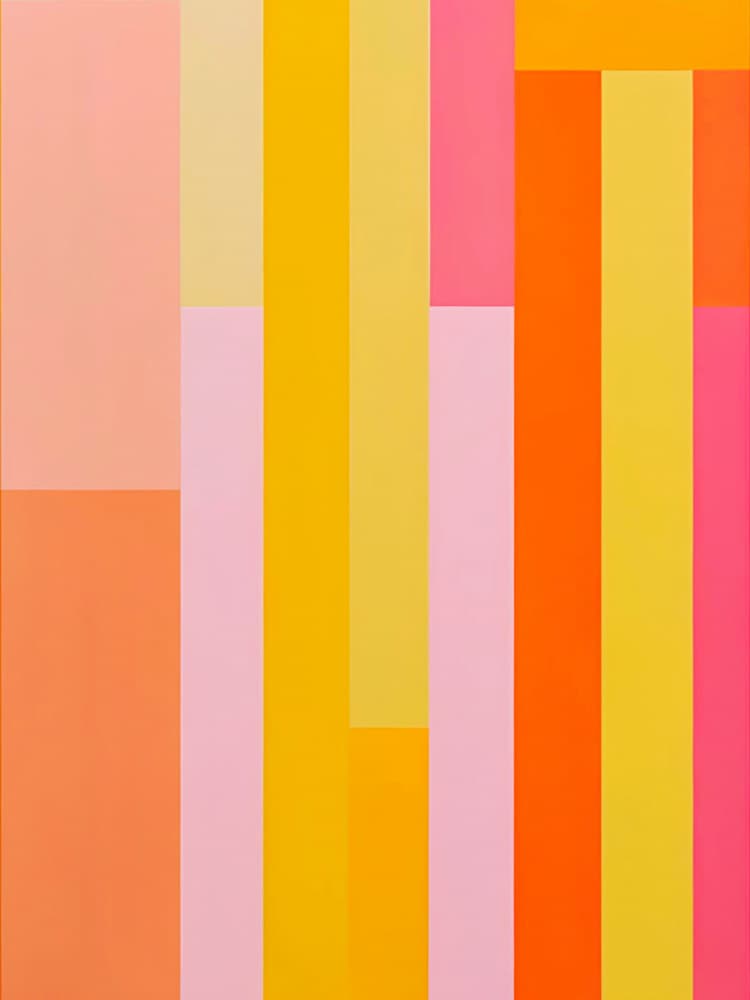 Vibrant Geometric Blocks by Ohkimiko — canvas wall art
