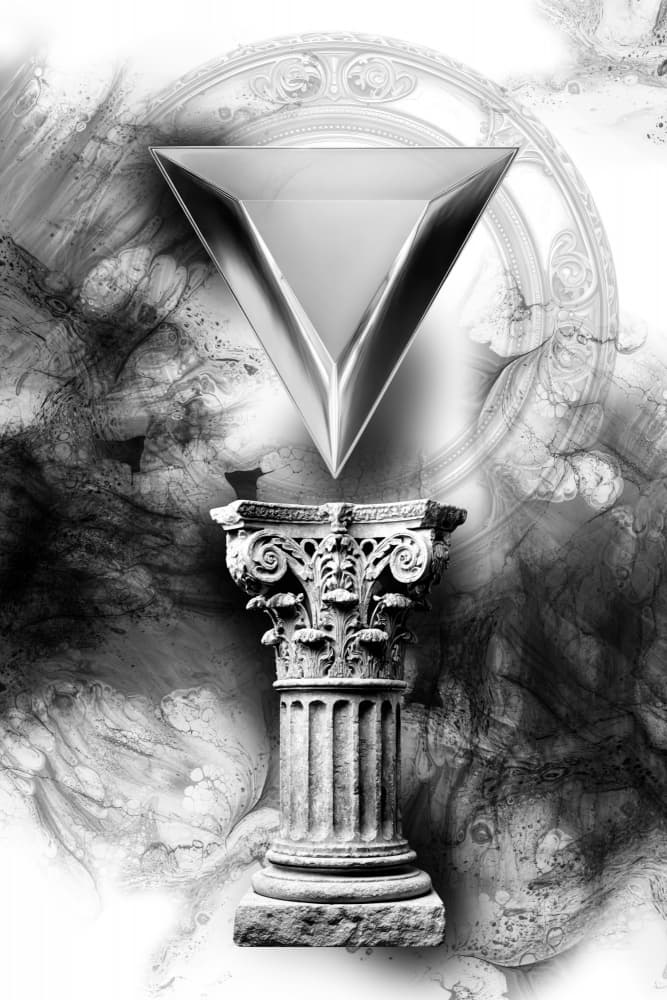 Mystic Triangle Column by Rafal Kulik — canvas wall art
