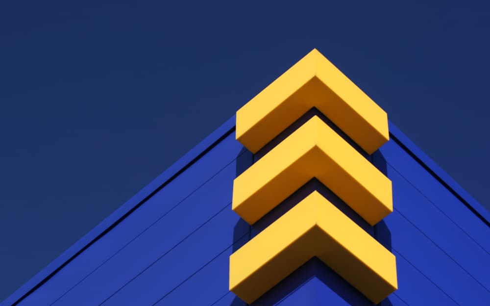 Bold Upward Chevrons by Hans-Wolfgang Hawerkamp — canvas wall art