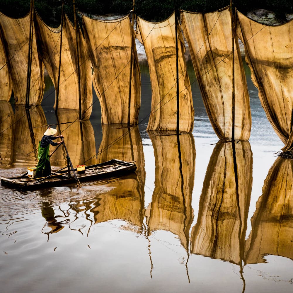 Fisherman With Nets by Raimondo Restelli — canvas wall art