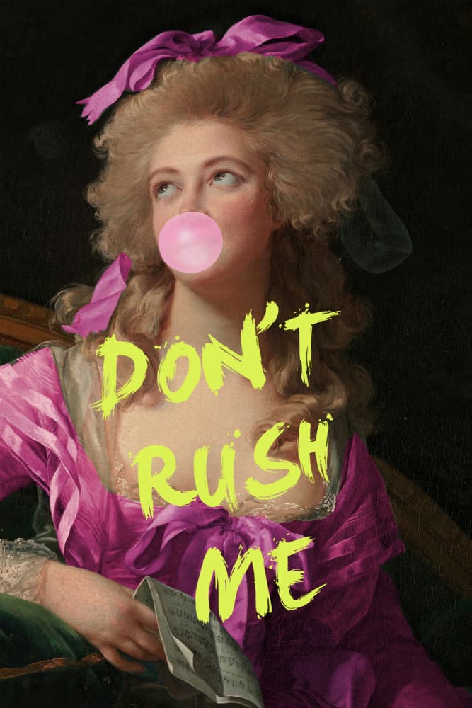 Don't Rush Me Portrait by Talitha McQueen — canvas wall art