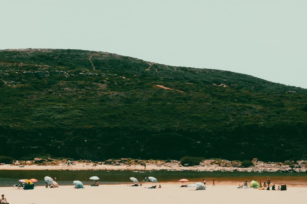 Green Hill Beach Day by Aimee Giles — canvas wall art