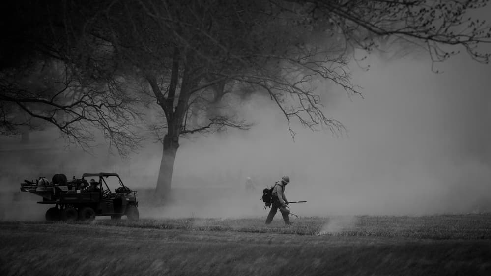 Smoky Field Work by Purple Bamboo — canvas wall art