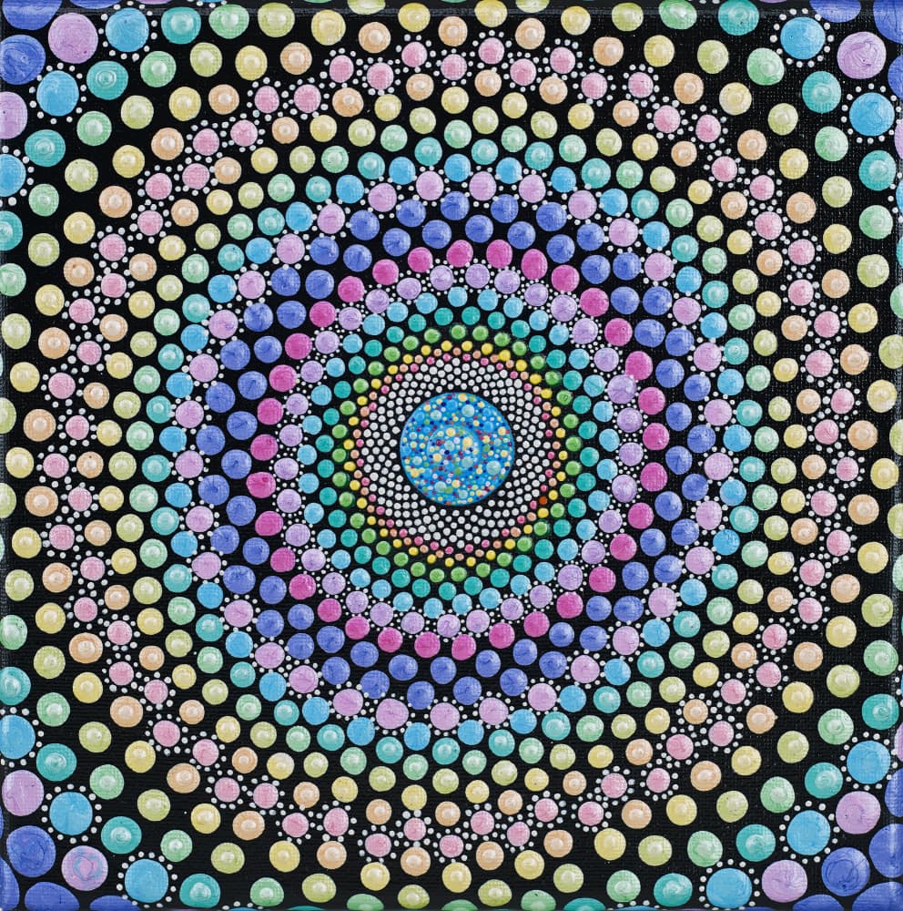 Colorful Dot Mandala by Amy Diener — canvas wall art