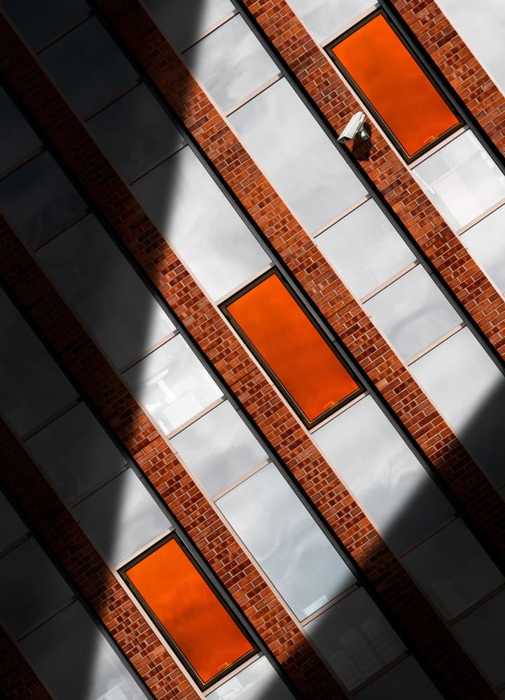Orange Window Diagonals by Tomasz Buczkowski ( Tomush ) — canvas wall art