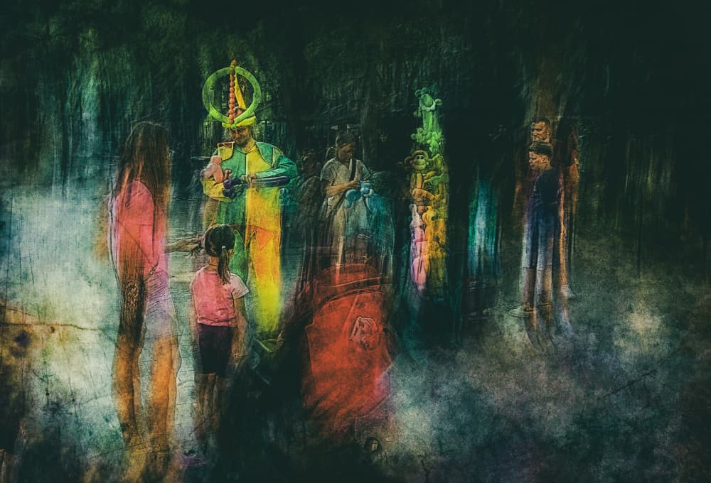 Magical Street Performance by Jan van der Linden — canvas wall art