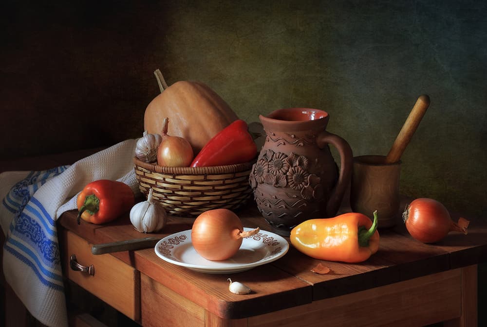 Autumn Kitchen Bounty by Tatyana Skorokhod — canvas wall art