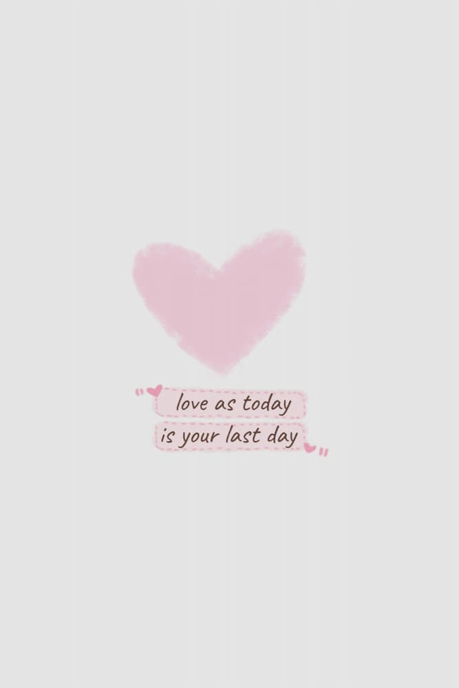 Pink Heart Love Quote by Xuan Thai — canvas wall art