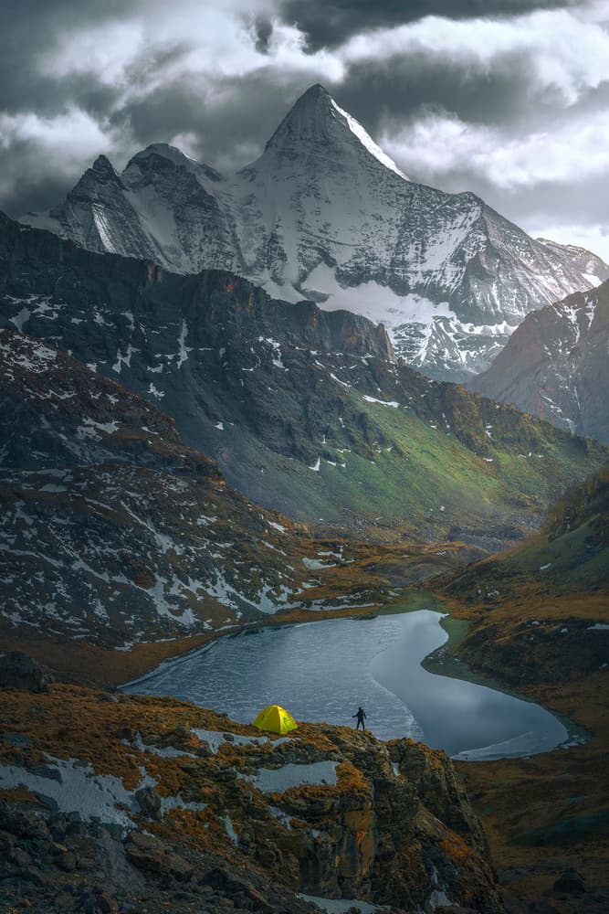 Alpine Tent Serenity by Selions(陈磊) — canvas wall art