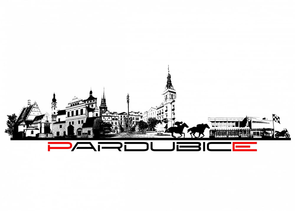 Pardubice City Sports Skyline by Justyna Jaszke — canvas wall art