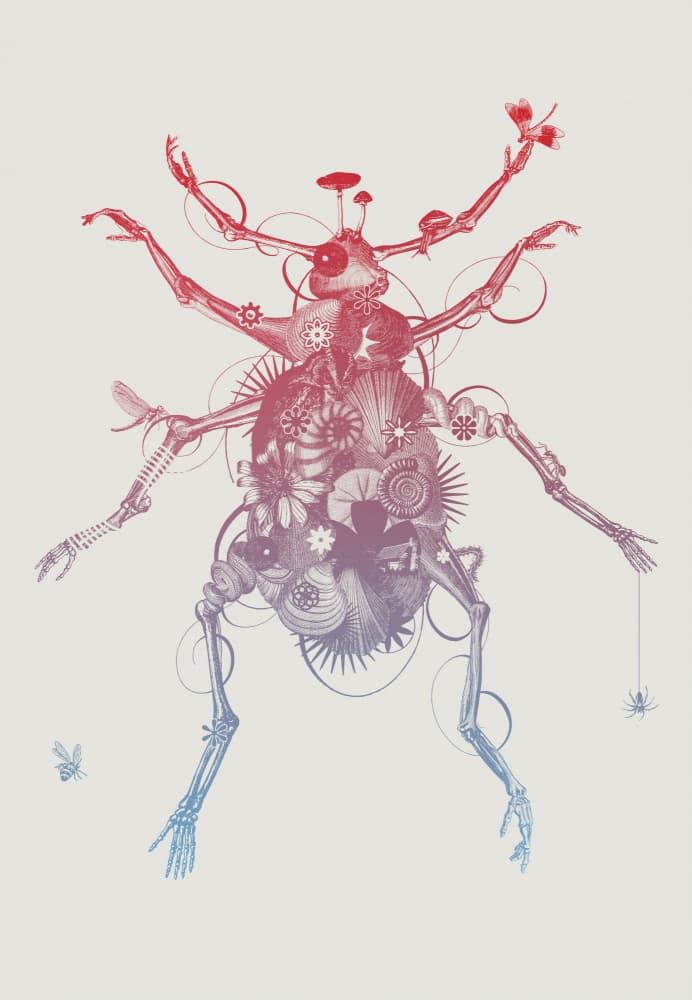 Dreamy Steampunk Beetle by Jaco Putker — canvas wall art