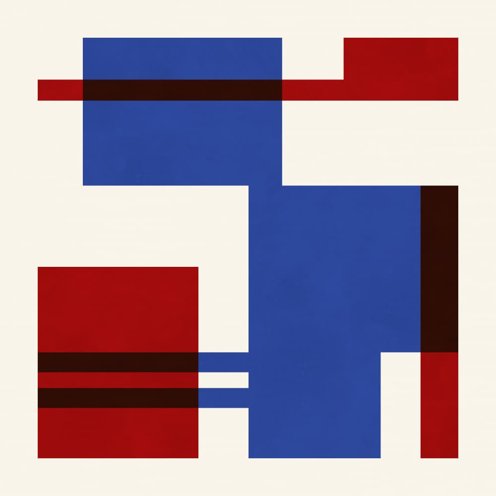 Bold Geometric Color Blocks by Vitor Costa — canvas wall art