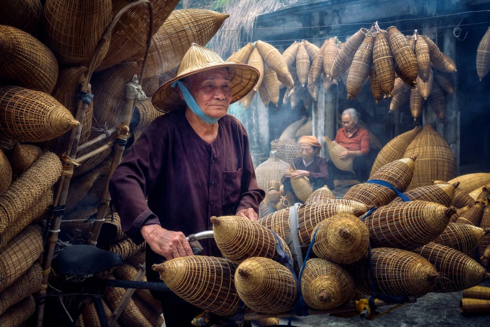 Elderly Market Vendor by Ricardo Gayan — canvas wall art