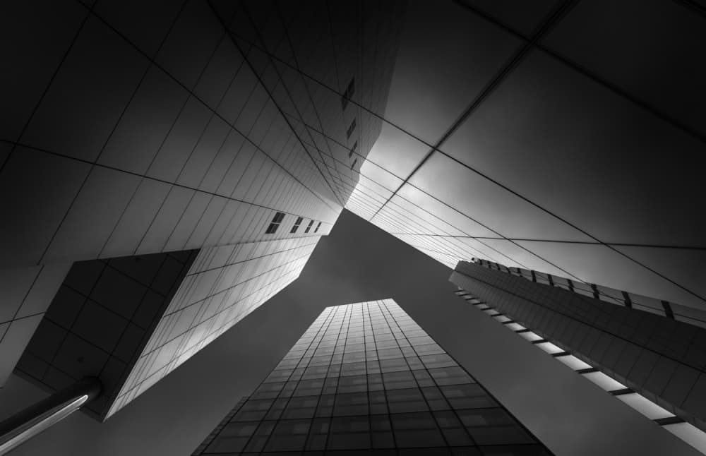Dramatic Urban Reflections by Jef Van den Houte — canvas wall art