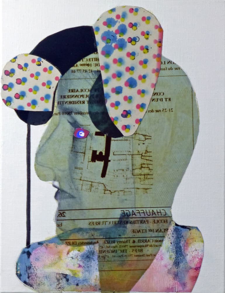 Surreal Paper Profile by Pascal Marlin — canvas wall art