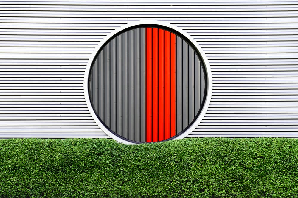 Modern Red Circle Wall by Luc Vangindertael (laGrange) — canvas wall art