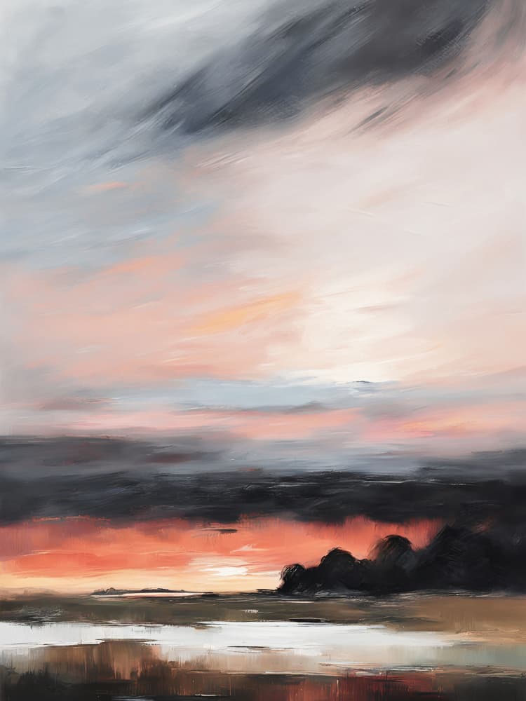 Abstract Sunset Glow by Ohkimiko — canvas wall art