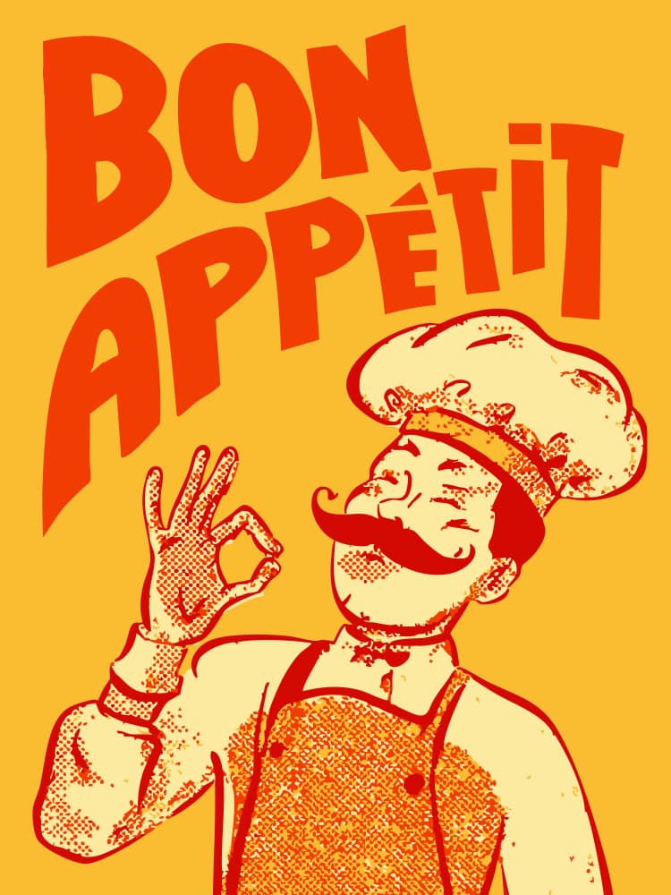 Bon Appétit Chef by Andreas Magnusson — canvas wall art