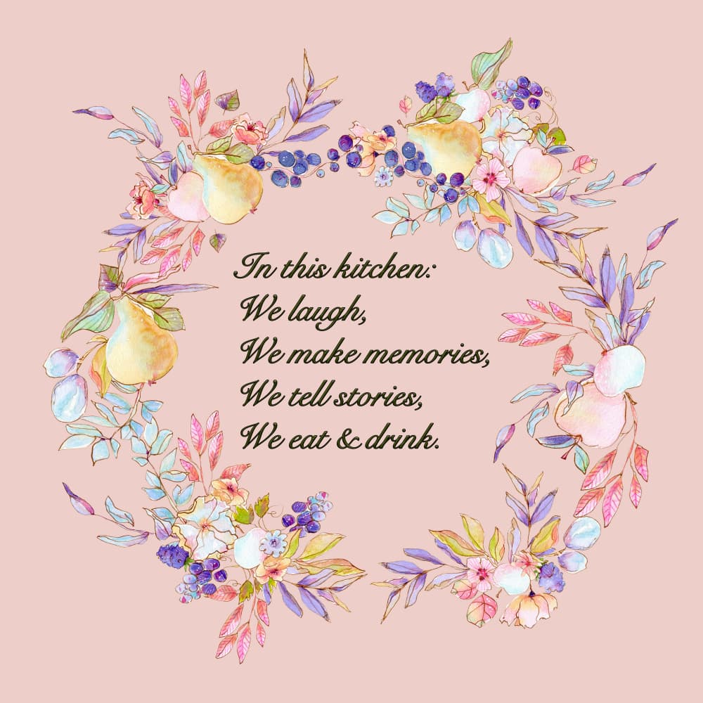 Kitchen Memories Wreath by Bilge Paksoylu — canvas wall art