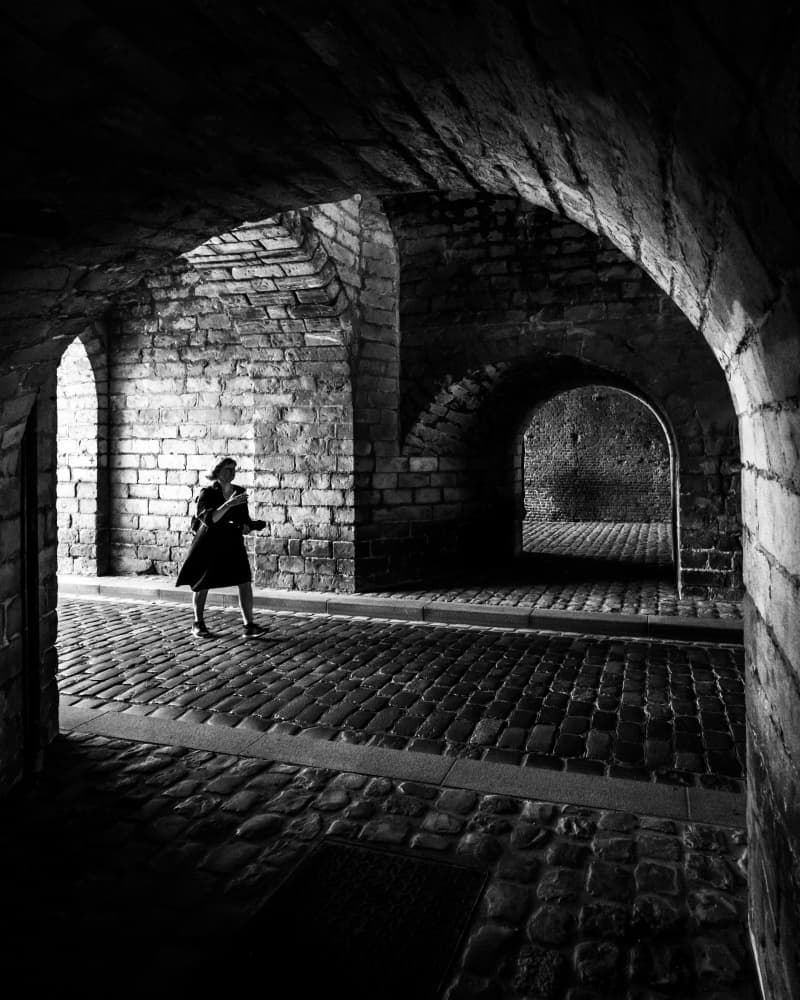 Woman in Arched Passage by Sofie Steenhoudt — canvas wall art
