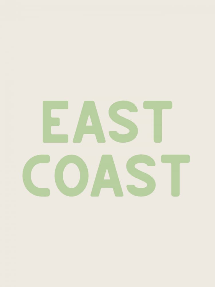 East Coast Typography by Jolly and Dash — canvas wall art
