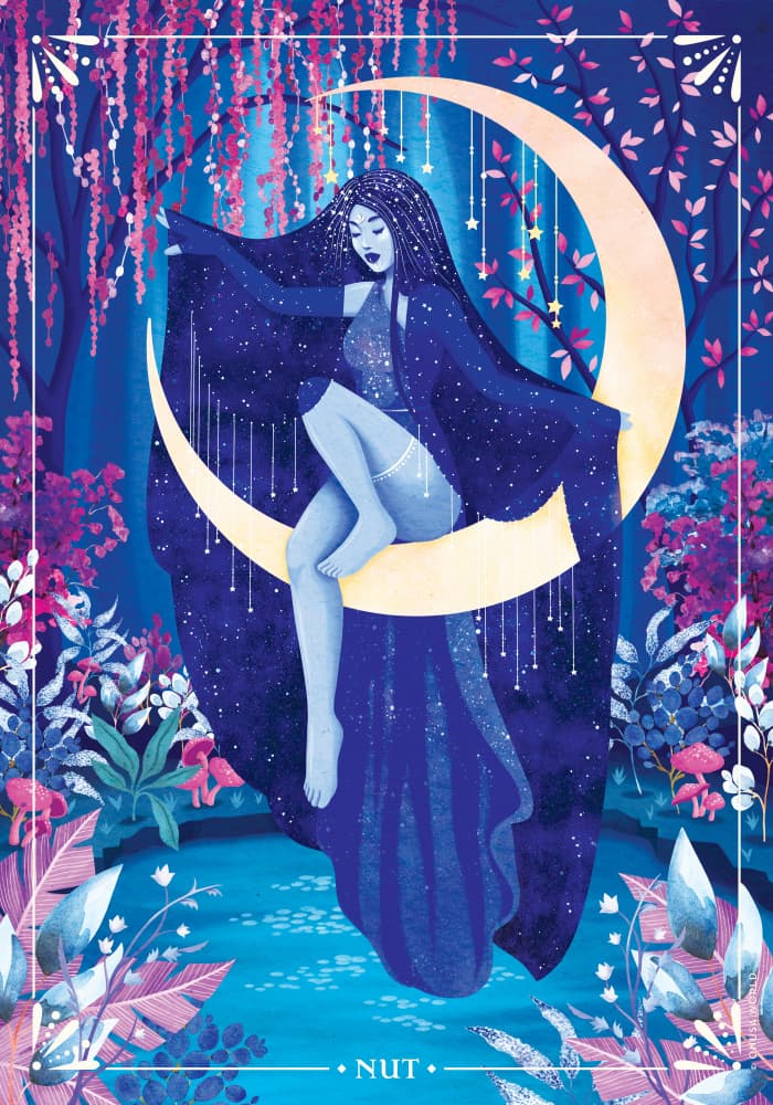 Celestial Nut Goddess by Nour Tohme — canvas wall art