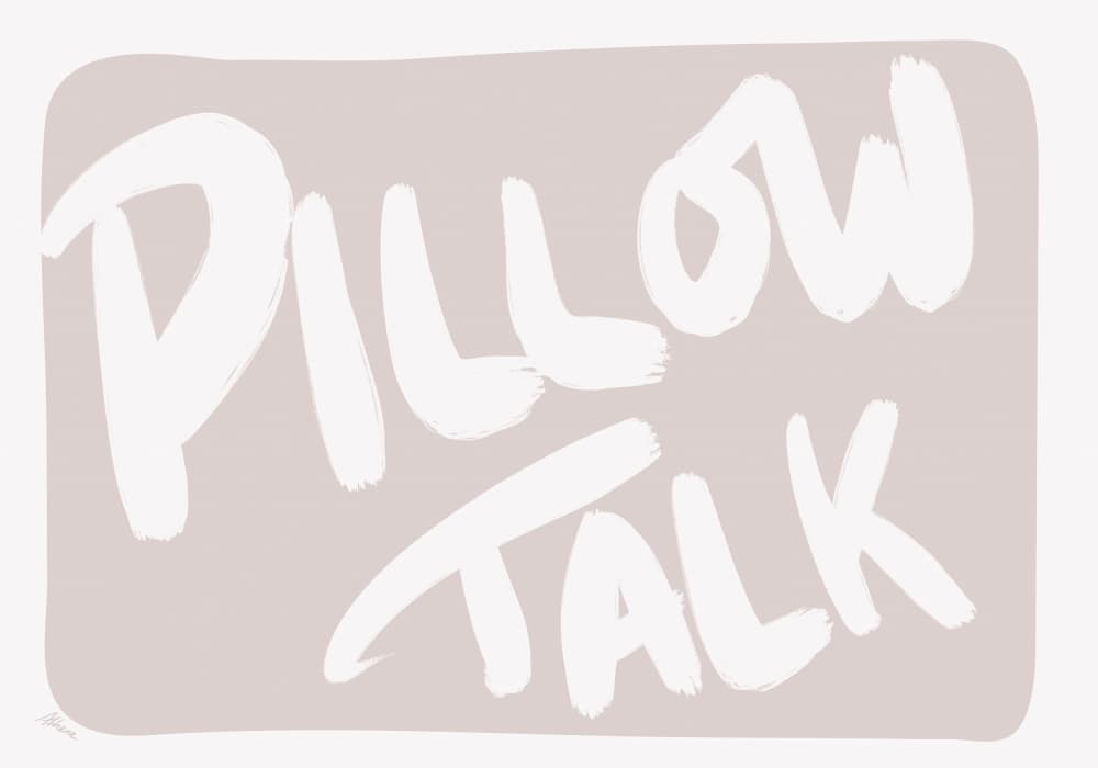 Pillow Talk Script by Athene Fritsch — canvas wall art