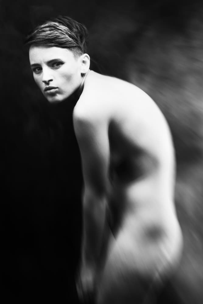Dramatic Male Gaze by Marius Cinteza — canvas wall art