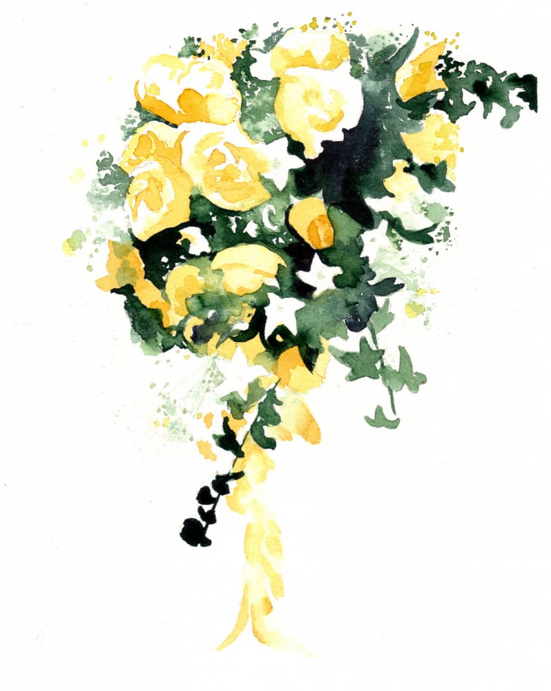 Elegant Yellow Roses by Christine Lindstrom — canvas wall art