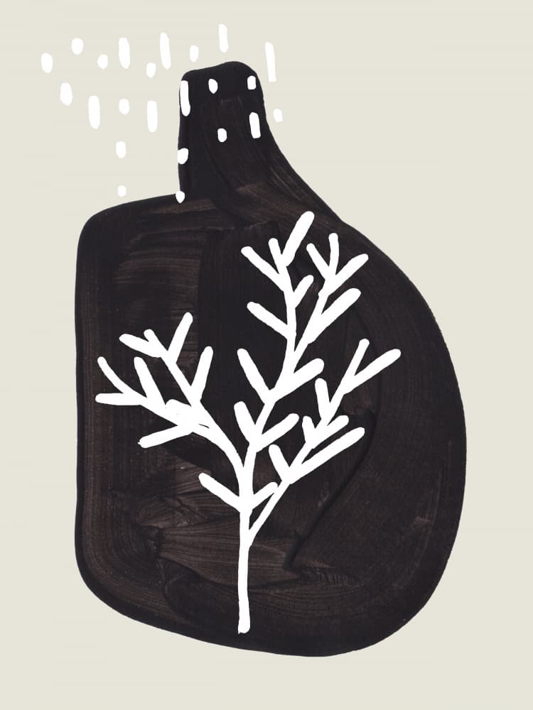 Minimalist Winter Tree by Ejaaz Haniff — canvas wall art