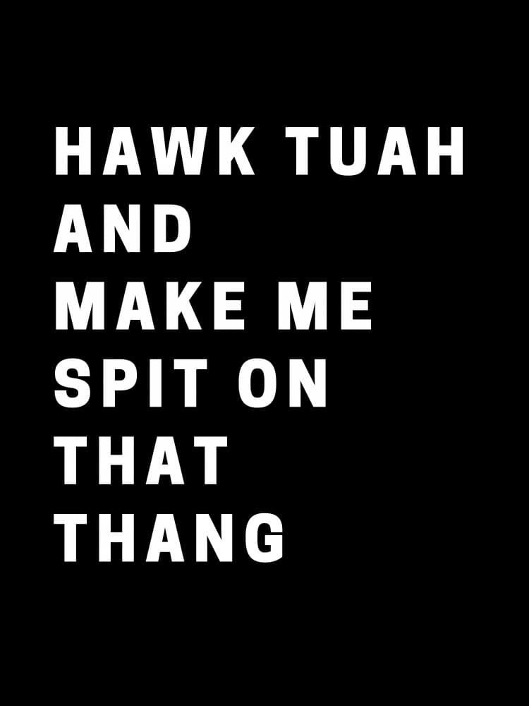 Hawk Tuah Spit Thang by Little Dean — canvas wall art