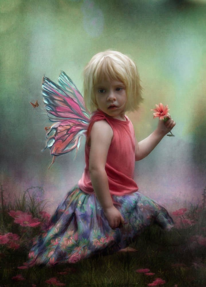 Magical Garden Fairy by Charlaine Gerber — canvas wall art