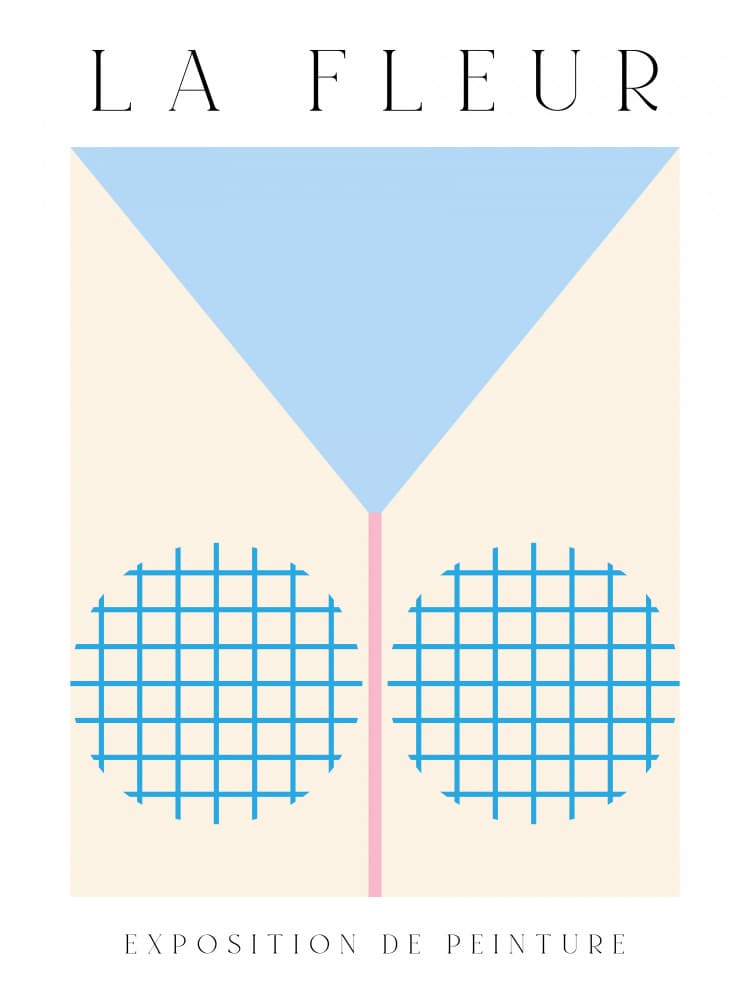Geometric French Bloom by The Printable Studio — canvas wall art
