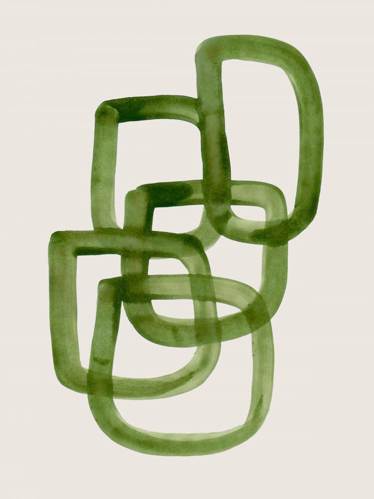 Organic Green Abstract by Ejaaz Haniff — canvas wall art